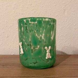 Anthropologie Icon Juice Glass Bunnies